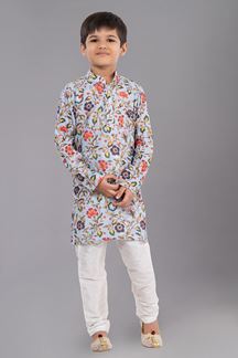 Picture of Attractive Designer Kid’s Kurta Pajama for Engagement, Festivals, Sangeet, and Parties