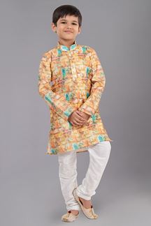 Picture of Aesthetic Designer Kid’s Kurta Pajama for Engagement, Festivals, Sangeet, and Parties