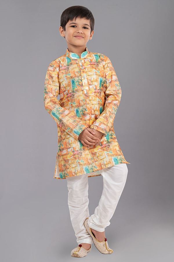 Picture of Aesthetic Designer Kid’s Kurta Pajama for Engagement, Festivals, Sangeet, and Parties