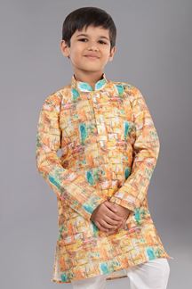 Picture of Aesthetic Designer Kid’s Kurta Pajama for Engagement, Festivals, Sangeet, and Parties
