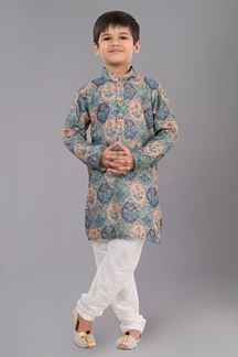 Picture of Majestic Designer Kid’s Kurta Pajama for Engagement, Festivals, Sangeet, and Parties