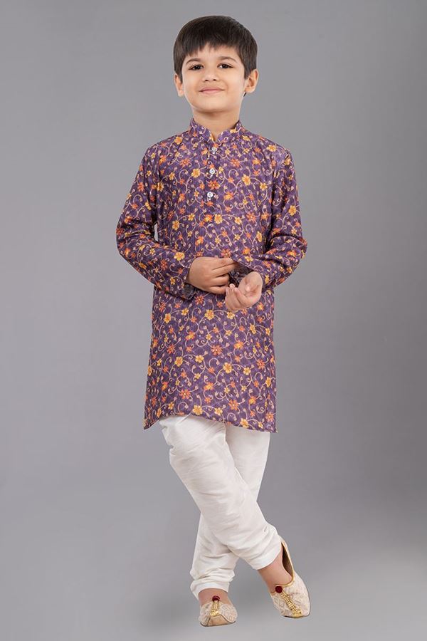 Picture of Impressive Designer Kid’s Kurta Pajama for Engagement, Festivals, Sangeet, and Parties