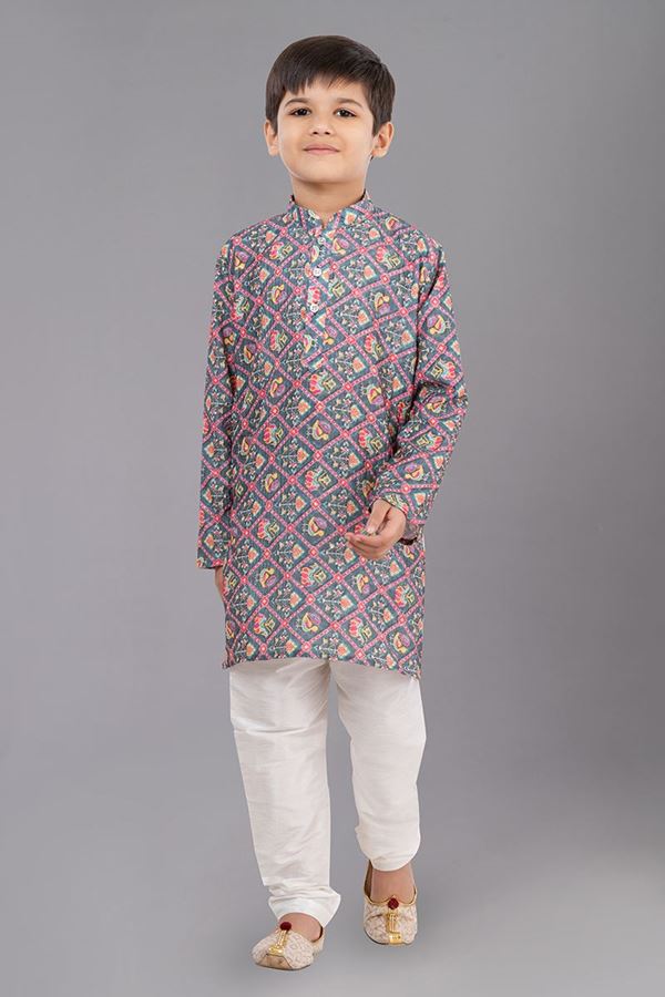 Picture of Charming Designer Kid’s Kurta Pajama for Engagement, Festivals, Sangeet, and Parties