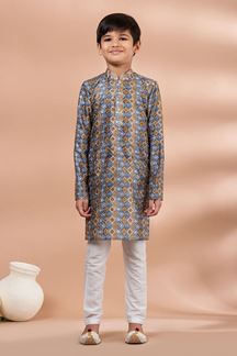 Picture of  Splendid Designer Kid’s Kurta Pajama for Engagement, Festivals, Sangeet, and Parties