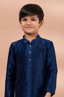 Picture of Majestic Blue Designer Kid’s Kurta Pajama for Engagement, Wedding, Reception, Festivals, Sangeet, and Parties