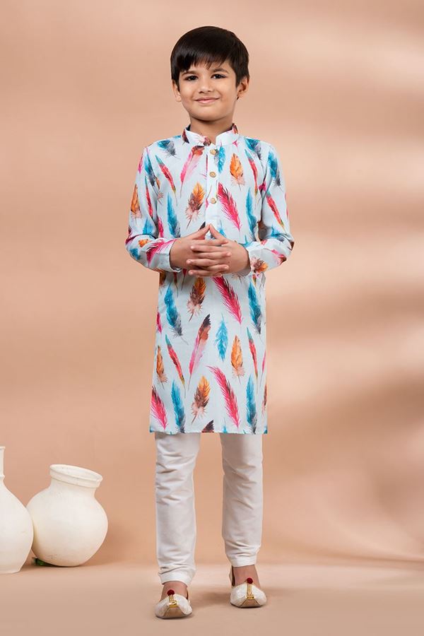 Picture of  Attractive Designer Kid’s Kurta Pajama for Engagement, Festivals, Sangeet, and Parties