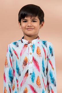 Picture of  Attractive Designer Kid’s Kurta Pajama for Engagement, Festivals, Sangeet, and Parties