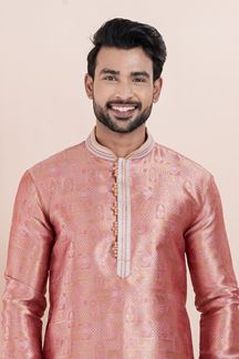 Picture of Exuberant Designer Men’s Kurta Pyjama for Engagement, Wedding, Reception, Festivals, Sangeet, and Parties