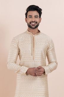 Picture of Delightful Designer Men’s Kurta Pyjama for Engagement, Wedding, Reception, Festivals, Sangeet, and Parties
