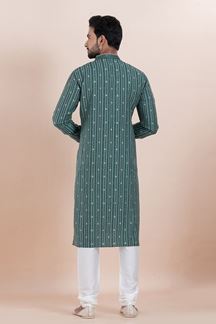 Picture of Impressive Designer Men’s Kurta Pyjama for Engagement, Wedding, Reception, Festivals, Sangeet, and Parties
