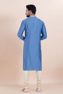 Picture of Spectacular Sky Designer Men’s Kurta Pyjama for Engagement, Reception, Festivals, Sangeet, and Parties