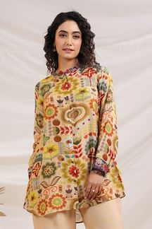 Picture of Spectacular Cream and Multi Designer Co-Ord Set for Festivals, Sangeet, and Parties