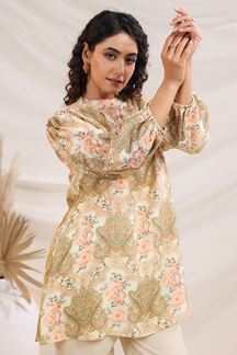Picture of Outstanding Beige Designer Co-Ord Set for Festivals, Sangeet, and Parties