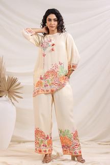 Picture of Fascinating Off-White Designer Co-Ord Set for Festivals, Sangeet, and Parties