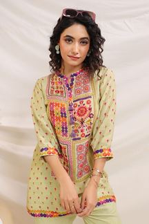 Picture of Creative Green Designer Co-Ord Set for Mehendi, Festivals, Sangeet, and Parties