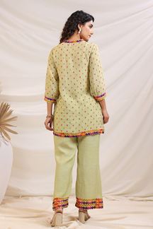 Picture of Creative Green Designer Co-Ord Set for Mehendi, Festivals, Sangeet, and Parties