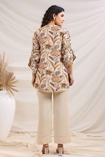 Picture of Dazzling Cream Designer Co-Ord Set for Festivals, Sangeet, and Parties