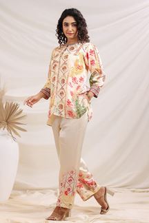 Picture of Striking Cream Designer Co-Ord Set for Festivals, Sangeet, and Parties