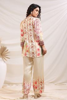 Picture of Striking Cream Designer Co-Ord Set for Festivals, Sangeet, and Parties