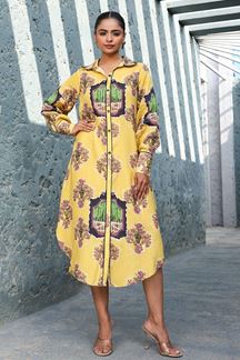 Picture of Astounding Yellow Designer Indo-Western Outfit for Haldi, Sangeet, and Parties