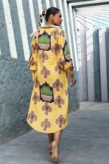 Picture of Astounding Yellow Designer Indo-Western Outfit for Haldi, Sangeet, and Parties