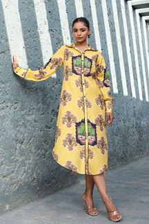 Picture of Astounding Yellow Designer Indo-Western Outfit for Haldi, Sangeet, and Parties