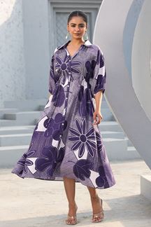 Picture of Gorgeous Indigo Designer Indo-Western Outfit for Sangeet and Parties