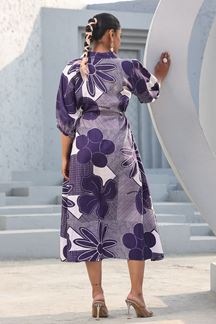 Picture of Gorgeous Indigo Designer Indo-Western Outfit for Sangeet and Parties