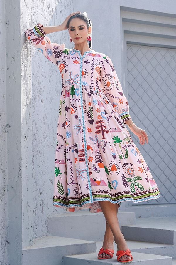 Picture of Trendy Cream Designer Indo-Western Outfit for Sangeet and Parties