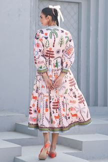 Picture of Trendy Cream Designer Indo-Western Outfit for Sangeet and Parties