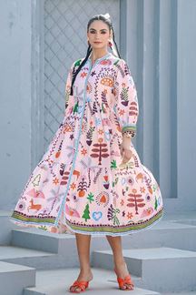 Picture of Trendy Cream Designer Indo-Western Outfit for Sangeet and Parties