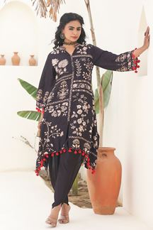 Picture of Enticing Blue Designer Kurtis for Festivals, Sangeet, and Parties