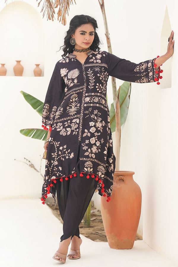Picture of Enticing Blue Designer Kurtis for Festivals, Sangeet, and Parties
