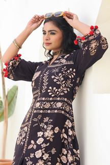 Picture of Enticing Blue Designer Kurtis for Festivals, Sangeet, and Parties