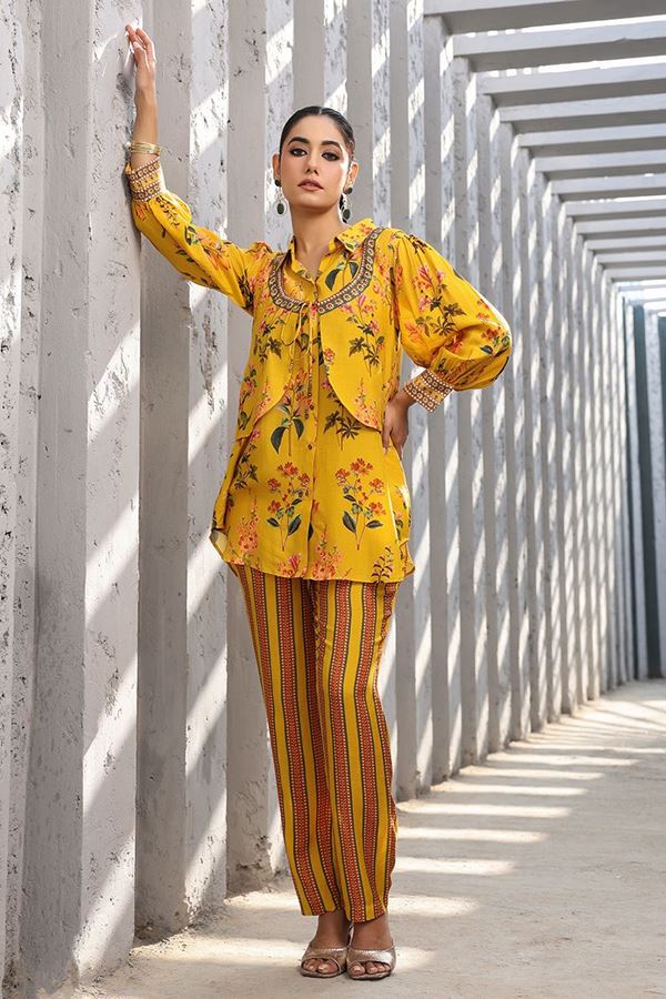Picture of Surreal Yellow Designer Kurti for Haldi, Festivals, Sangeet, and Parties
