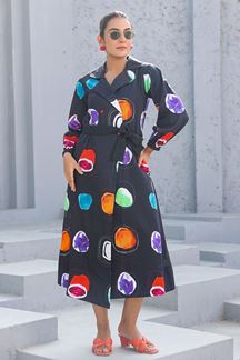 Picture of Flamboyant Black Designer Indo-Western Outfit for Sangeet and Parties