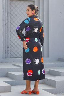 Picture of Flamboyant Black Designer Indo-Western Outfit for Sangeet and Parties