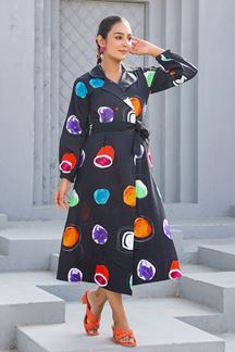 Picture of Flamboyant Black Designer Indo-Western Outfit for Sangeet and Parties
