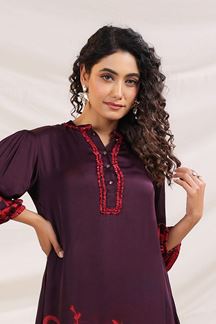 Picture of Outstanding Deep Lilac Designer Kurtis for Festivals, Sangeet, and Parties