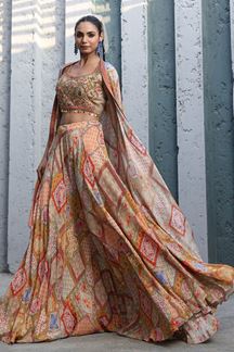 Picture of Captivating Multi Designer Sharara Suit for Engagement, Reception, Festivals, Sangeet, and Parties