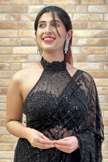 Picture of Mesmerizing Net Designer Saree for Reception, Sangeet, and Parties