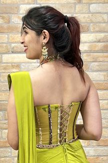 Picture of Striking Georgette Designer Saree for Reception, Sangeet, and Parties