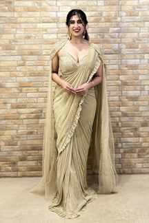 Picture of Surreal Georgette Designer Saree for Engagement, Reception, Sangeet, and Parties