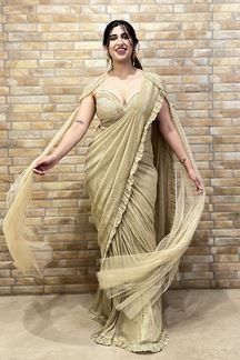 Picture of Surreal Georgette Designer Saree for Engagement, Reception, Sangeet, and Parties