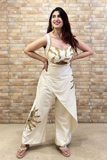 Picture of Alluring Off-White Designer Co-Ord Set for Sangeet and Parties