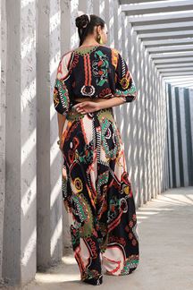 Picture of Mesmerizing Black Designer Dhoti Style Suit for Sangeet and Parties