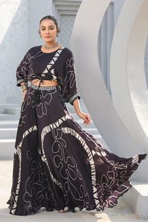 Picture of Striking Black Designer Palazzo Suit for Festivals, Sangeet, and Parties