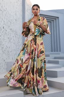 Picture of Amazing Multi Designer Palazzo Suit for Festivals, Sangeet, and Parties