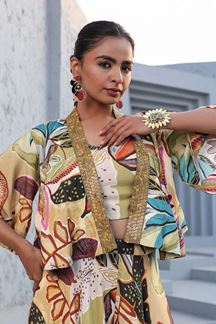 Picture of Amazing Multi Designer Palazzo Suit for Festivals, Sangeet, and Parties