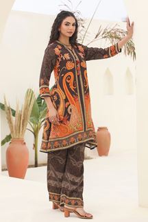 Picture of Charming Brown Designer Co-Ord Set for Festivals, Sangeet, and Parties
